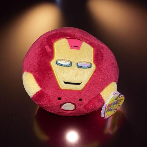TY Marvel Beanie Ballz Ironman Plush Stuffed Animal Super Hero  5” - Picture 1 of 4